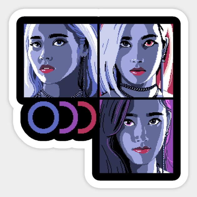LOONA Odd Eye Circle (original pixelart) Sticker by farfromsleep